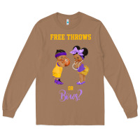 Toasted Coconut free throws or bows basketball baby gender reveal t shirt Long Sleeve Tee - linhVisuals