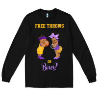 Black free throws or bows basketball baby gender reveal t shirt Long Sleeve Tee - linhVisuals