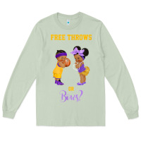 Matcha free throws or bows basketball baby gender reveal t shirt Long Sleeve Tee - linhVisuals