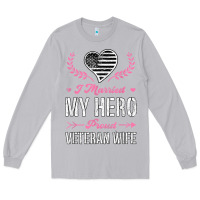 Moon Dust i married my hero proud veteran wife usa military husband t shirt Long Sleeve Tee - linhVisuals