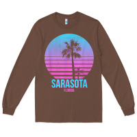 Chestnut sarasota florida vintage retro palm tree t shirt Long Sleeve Tee - linhVisuals