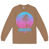 Toasted Coconut sarasota florida vintage retro palm tree t shirt Long Sleeve Tee - linhVisuals