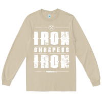 Mushroom iron sharpens iron proverbs christian bible verse religious pullover h Long Sleeve Tee - linhVisuals