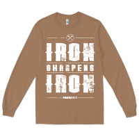 Toasted Coconut iron sharpens iron proverbs christian bible verse religious pullover h Long Sleeve Tee - linhVisuals