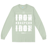 Matcha iron sharpens iron proverbs christian bible verse religious pullover h Long Sleeve Tee - linhVisuals