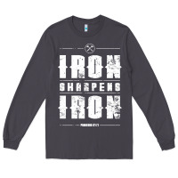 Smoke iron sharpens iron proverbs christian bible verse religious pullover h Long Sleeve Tee - linhVisuals