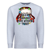 Heather Grey this is my Christmas movie watching Premium Sweatshirt - Jasminsmagicworld