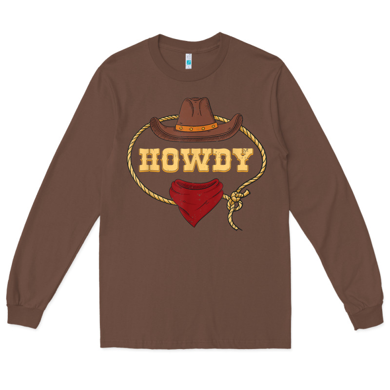 Howdy Shirt Western Rodeo Country Cowboy Texan T Shirt Long Sleeve Tee by linhVisuals | Teevron
