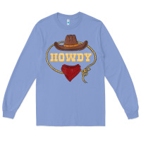 Colony Blue howdy shirt western rodeo country cowboy texan t shirt Long Sleeve Tee - linhVisuals