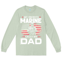 Matcha my favorite marine calls me dad t  shirt father's day flag my favorite Long Sleeve Tee - linhVisuals