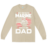 Mushroom my favorite marine calls me dad t  shirt father's day flag my favorite Long Sleeve Tee - linhVisuals