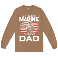 Toasted Coconut my favorite marine calls me dad t  shirt father's day flag my favorite Long Sleeve Tee - linhVisuals