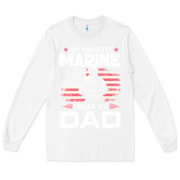 White my favorite marine calls me dad t  shirt father's day flag my favorite Long Sleeve Tee - linhVisuals