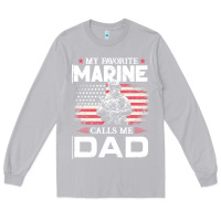 Moon Dust my favorite marine calls me dad t  shirt father's day flag my favorite Long Sleeve Tee - linhVisuals