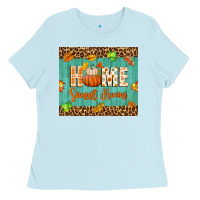 Baby Blue home sweet home Ladies Tee - BundleAndBundleShop