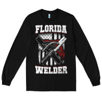 Black welding longsleeves t shirt florida fl american welder gifts Long Sleeve Tee - linhVisuals