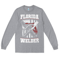 Heather Grey welding longsleeves t shirt florida fl american welder gifts Long Sleeve Tee - linhVisuals