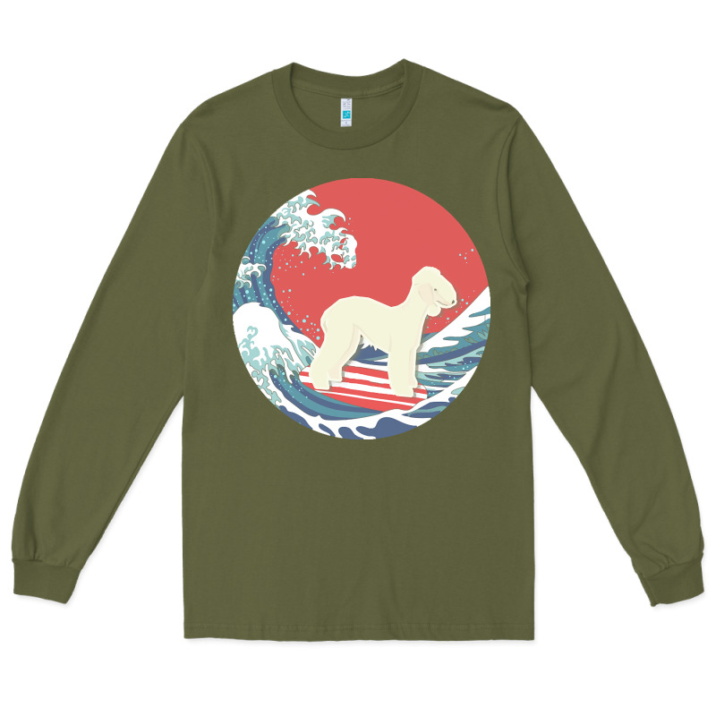 Bedlington Terrier T  Shirt Bedlington Terrier Gifts   Ocean Waves Sur Long Sleeve Tee by linhVisuals | Teevron