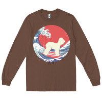 Chestnut bedlington terrier t  shirt bedlington terrier gifts   ocean waves sur Long Sleeve Tee - linhVisuals