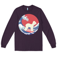 Plum bedlington terrier t  shirt bedlington terrier gifts   ocean waves sur Long Sleeve Tee - linhVisuals