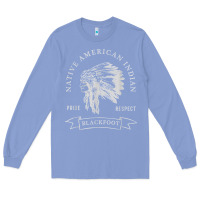 Colony Blue blackfoot tribe native american indian pride respect darker t shirt Long Sleeve Tee - linhVisuals