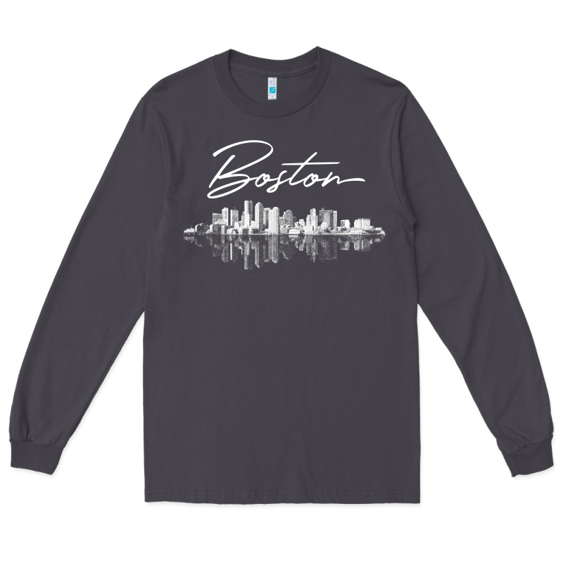 Boston Skyline T Shirt For Women, Men, Girls & Boys Long Sleeve Tee by linhVisuals | Teevron