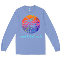 Colony Blue west palm beach tropical t shirt for family vacations Long Sleeve Tee - linhVisuals