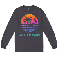 Smoke west palm beach tropical t shirt for family vacations Long Sleeve Tee - linhVisuals
