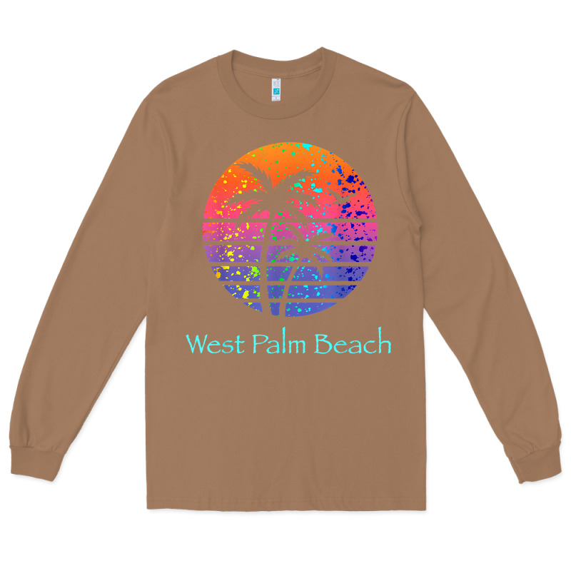 West Palm Beach Tropical T Shirt For Family Vacations Long Sleeve Tee by linhVisuals | Teevron