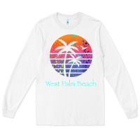 White west palm beach tropical t shirt for family vacations Long Sleeve Tee - linhVisuals