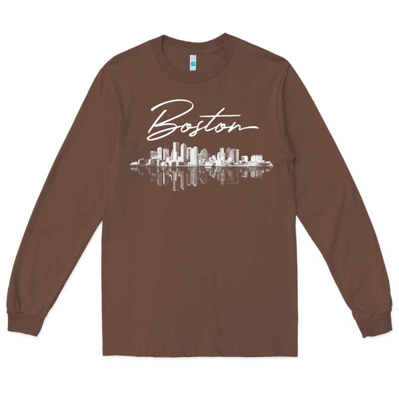 Boston Skyline T Shirt For Women, Men, Girls & Boys Long Sleeve Tee by linhVisuals | Teevron