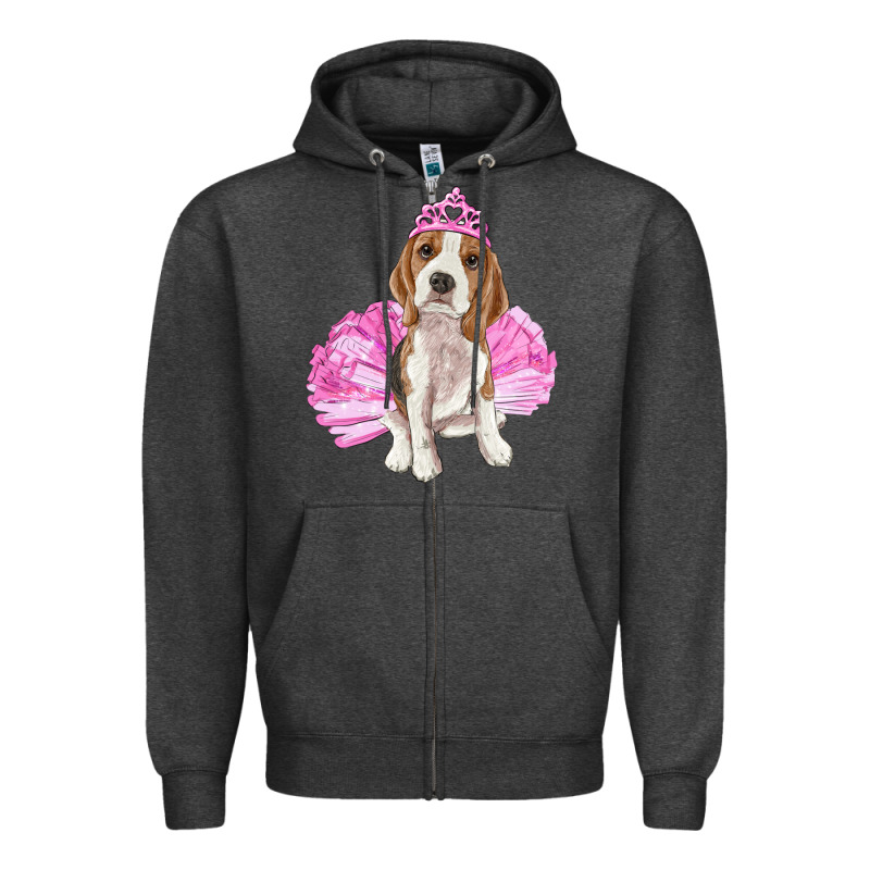 Balerina Beagle With Tutu Zipper Hoodie by RanaPortraitStore | Teevron