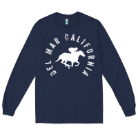 Navy del mar california horse racing t shirt Long Sleeve Tee - linhVisuals