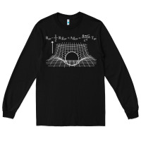 Black einstein’s field equations science geek gift idea math lover t shirt Long Sleeve Tee - linhVisuals
