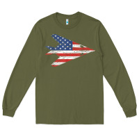 Army Green f 117 stealth nighthawk aircraft american flag f117 t shirt Long Sleeve Tee - linhVisuals