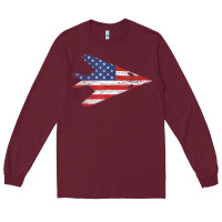 Burgundy f 117 stealth nighthawk aircraft american flag f117 t shirt Long Sleeve Tee - linhVisuals