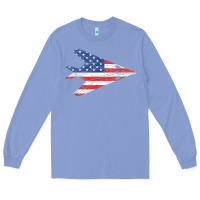 Colony Blue f 117 stealth nighthawk aircraft american flag f117 t shirt Long Sleeve Tee - linhVisuals