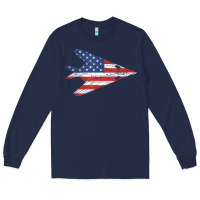 Navy f 117 stealth nighthawk aircraft american flag f117 t shirt Long Sleeve Tee - linhVisuals