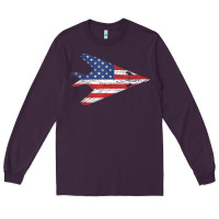 Plum f 117 stealth nighthawk aircraft american flag f117 t shirt Long Sleeve Tee - linhVisuals