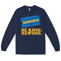Navy blockbuster be kind rewind tank top Long Sleeve Tee - linhVisuals