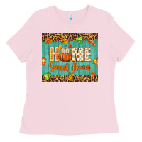 Bubblegum Pink home sweet home Ladies Tee - BundleAndBundleShop