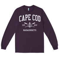 Plum cape cod ma vintage crossed oars & boat anchor sports sweatshirt Long Sleeve Tee - linhVisuals