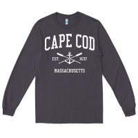 Smoke cape cod ma vintage crossed oars & boat anchor sports sweatshirt Long Sleeve Tee - linhVisuals