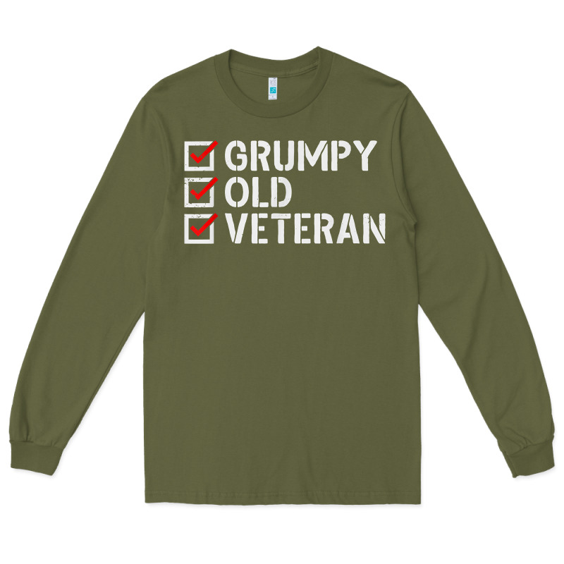 Grumpy Old Veteran Patriotic American Military Veteran T Shirt Long Sleeve Tee by linhVisuals | Teevron