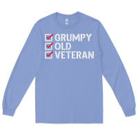 Colony Blue grumpy old veteran patriotic american military veteran t shirt Long Sleeve Tee - linhVisuals