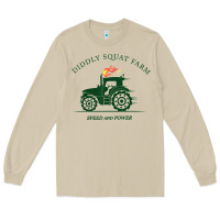 Mushroom diddly squat farm green, tractor tee for farmer t shirt Long Sleeve Tee - linhVisuals