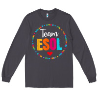 Smoke back to school teachers crew students   team esol teacher t shirt Long Sleeve Tee - linhVisuals