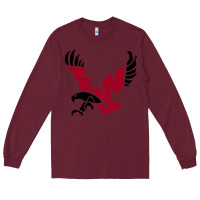 Burgundy The eastern washington eagles Long Sleeve Tee - linhVisuals