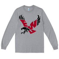 Heather Grey The eastern washington eagles Long Sleeve Tee - linhVisuals