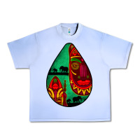 Grape Ice african masks teardrop  3 Urban Heavy Tee - BundleAndBundleShop